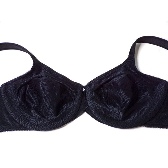 WACOAL Jacquard Non-padded Seamless Underwire Bra #855367 Black 40D NEW - Picture 6 of 9
